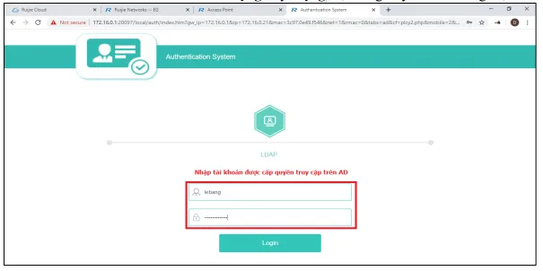 TÍCH HỢP RUIJIE GATEWAY VỚI ACTIVE DIRECTOTYDOMAIN SERVICE
