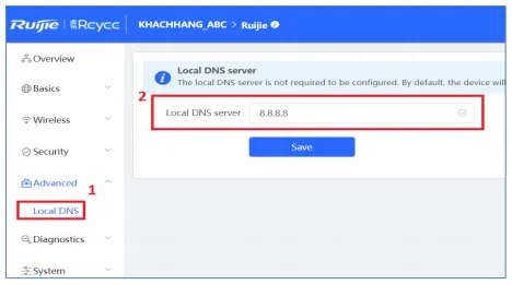 cài đặt bộ phát Wifi Reyee
