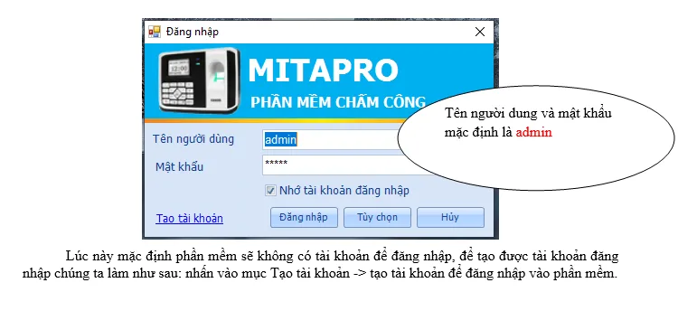 CÀI ĐẶT PHẦN MỀM MÁY CHẤM CÔNG MITA