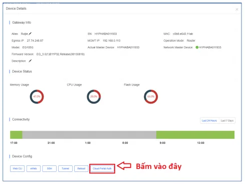 Xác Thực Wifi marking Trên Reyee Gateway