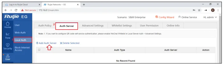 TÍCH HỢP RUIJIE GATEWAY VỚI ACTIVE DIRECTOTYDOMAIN SERVICE