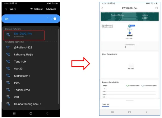 WiFi Router Chạy Chế Độ Qua Ruijie Cloud