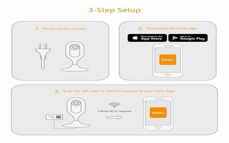 Các bước cài đặt camera Imou