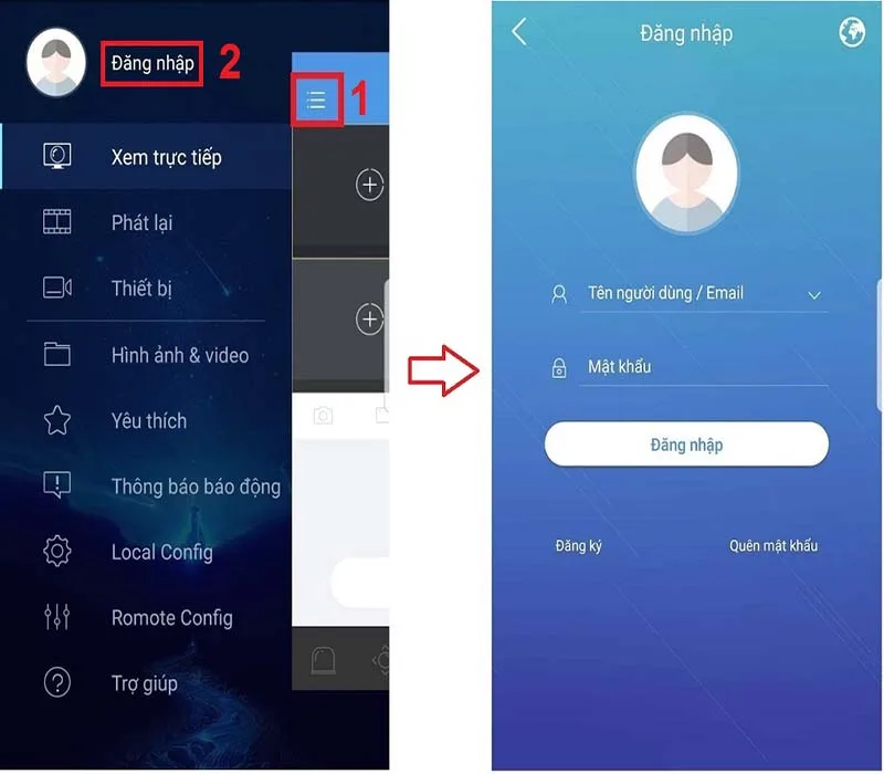 Đăng nhập tài khoản