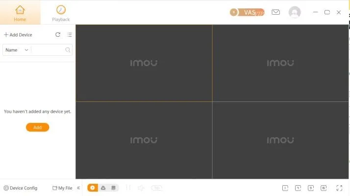 giao diện phần mềm camera imou
