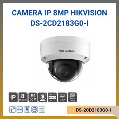 Camera Dome IP 8MP HIKVISION DS-2CD2183G0-I 4K giá tốt
