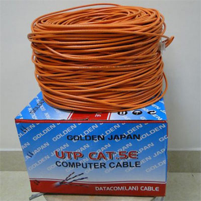 Cáp mạng GOLDEN JAPAN 4 PAIR UTP CAT 5E (MàuCam) - 305m
