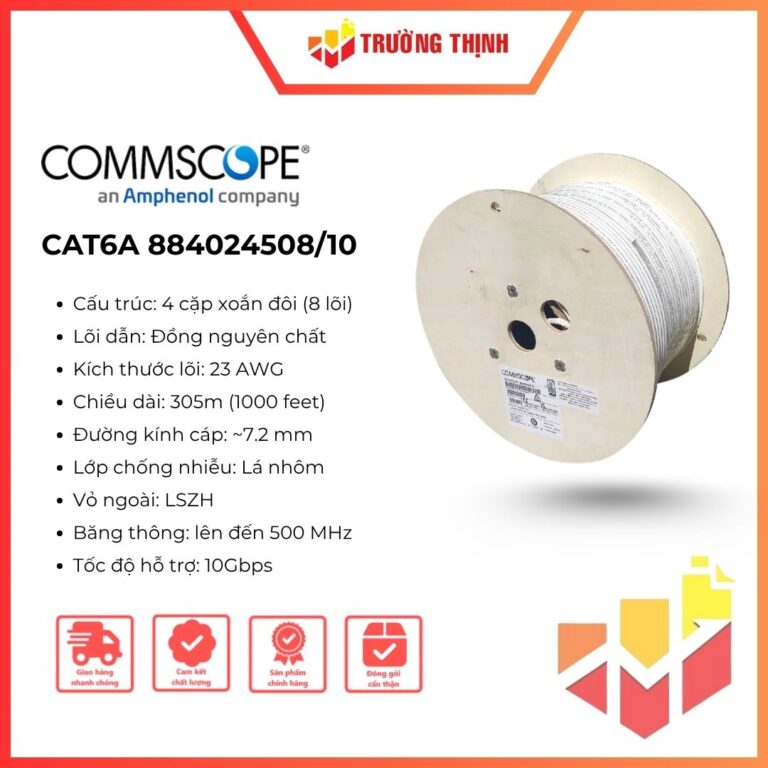 Cáp mạng Commscope Cat6a mã số 884024508/10 cuộn 305M