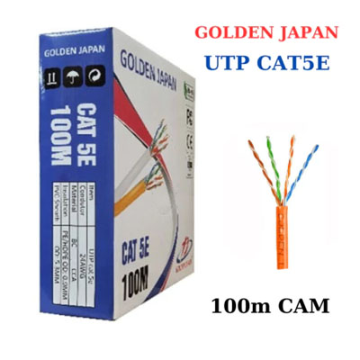 CÁP MẠNG GOLDEN JAPAN 4 PAIR UTP CAT 5E - 100m (Màu Cam)