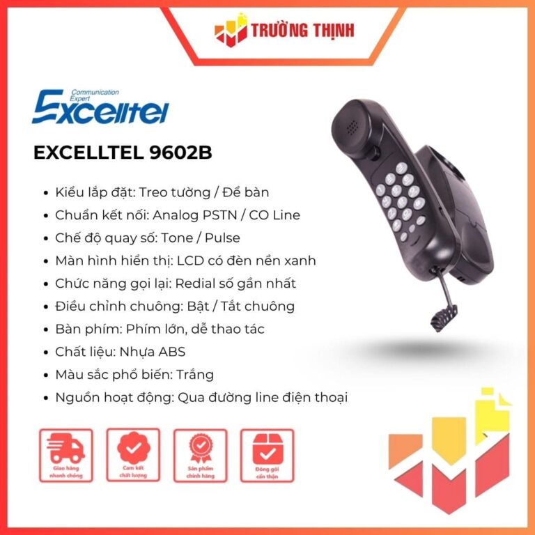 Điện thoại bàn, treo tường Excelltel 9602B chính hãng