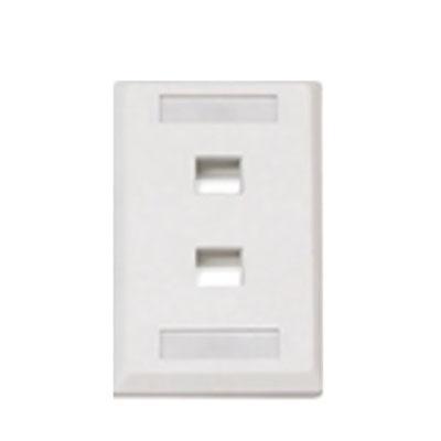 Faceplate US 2-port Alantek 302-203202-SHWH