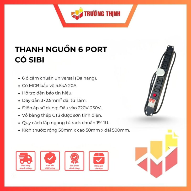 THANH NGUỒN 6 PORT CÓ SIBI