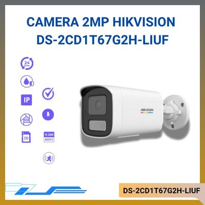 Camera thân trụ ColorVu IP 6MP Hikvision DS-2CD1T67G2H-LIUF
