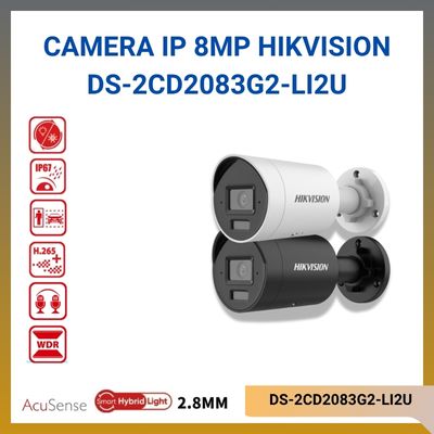 Camera IP thân trụ 8MP HIKVISION DS-2CD2083G2-LI2U giá tốt