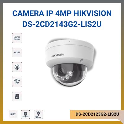 Camera Dome hồng ngoại IP 2MP HIKVISION DS-2CD2123G2-LIS2U