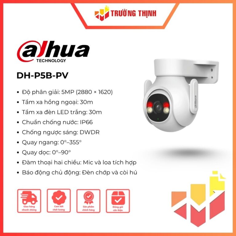 Camera quay quét wifi Dahua DH-P5B-PV 5MP