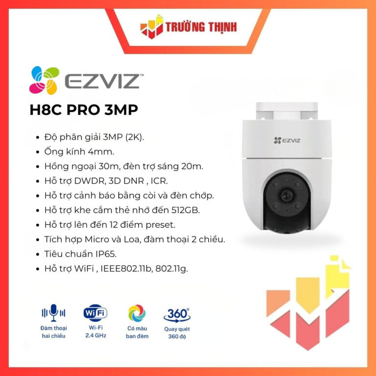 Camera Ezviz H8C Pro 2K model CS-H8C-R200-1K3WKFL