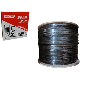 Cáp mạng CAT6 0,55CCA 305M BLACK UNITEK C18136GY