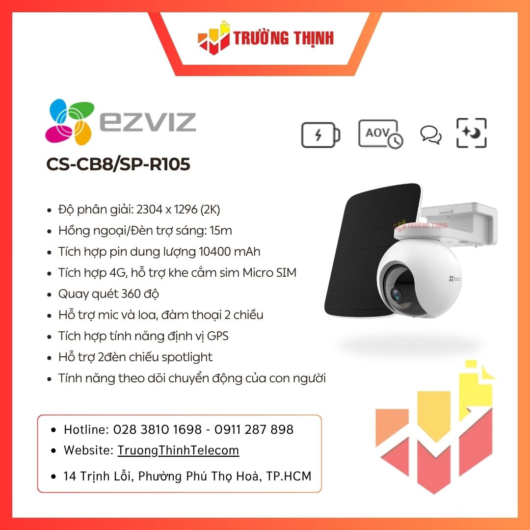 Camera Pin CB8 Ezviz CS-CB8/SP-R105(3MP Type-C)