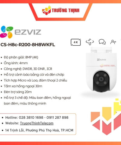 Camera WiFi quay quét 4K Ezviz CS-H8c-R200-8H8WKFL