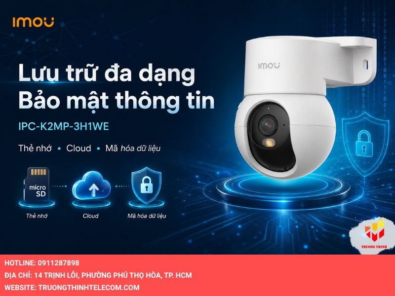 Khả năng lưu trữ đa dạng và bảo mật thông tin trên IPC-K2MP-3H1WE