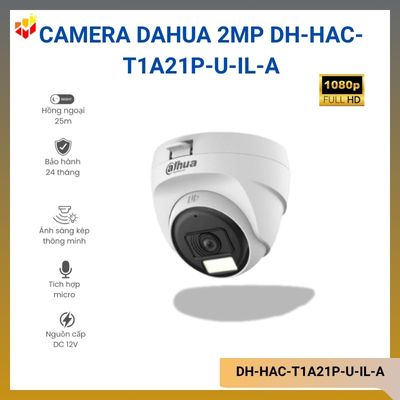 Camera Dome HDCVI 2MP Dahua DH-HAC-T1A21P-U-IL-A giá tốt
