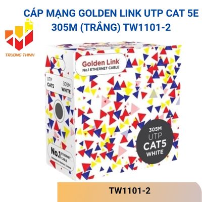 Cáp Mạng Cat5e Golden Link Taiwan 305m TW1101-2 Trắng