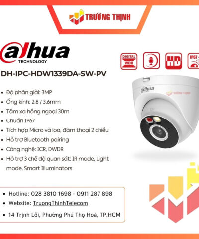 Camera Dahua DH-IPC-HDW1339DA-SW-PV
