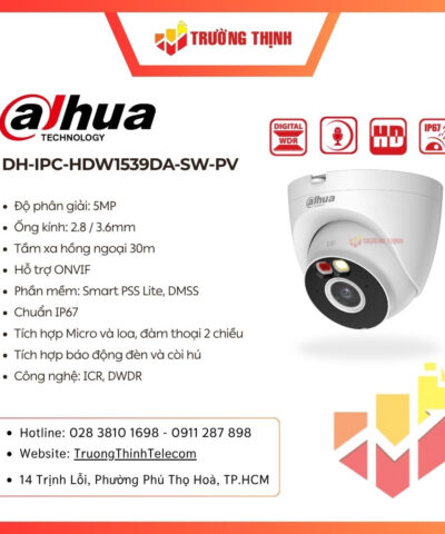 Camera Dahua DH-IPC-HDW1539DA-SW-PV