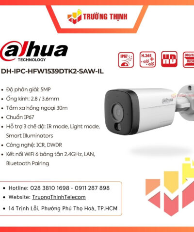 Camera Dahua DH-IPC-HFW1539DTK2-SAW-IL