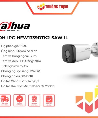 Camera Dahua DH-IPC-HFW1339DTK2-SAW-IL