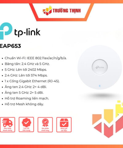 Access Point Gắn Trần WiFi 6 Băng Tần Kép AX3000 TP-Link EAP653
