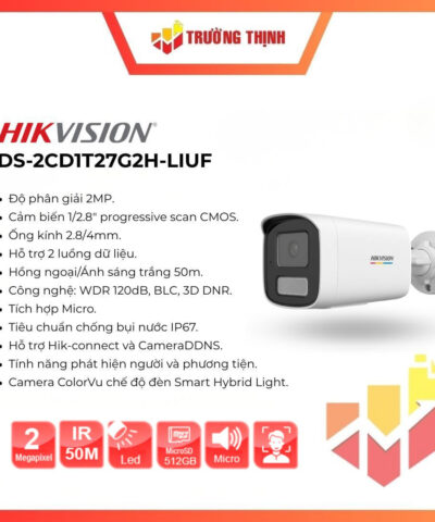 Camera Hikvision DS-2CD1T27G2H-LIUF