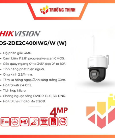 camera Hikvision DS-2DE2C400IWG/W