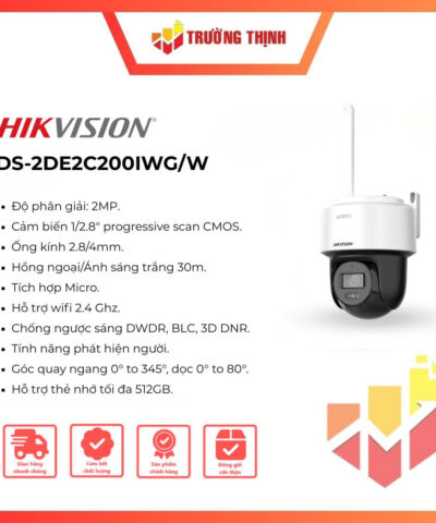 Camera Hikvision DS-2DE2C200IWG/W