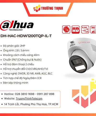 Camera HDCVI 2MP DAHUA DH-HAC-HDW1200TQP-IL-T