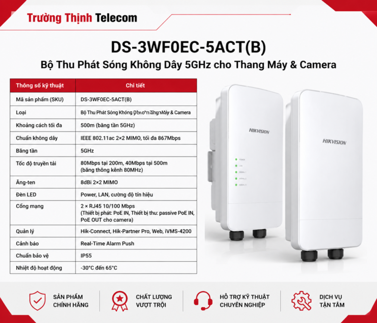 Bộ Thu Phát Sóng Không Dây DS-3WF0EC-5ACT(B) cho Thang Máy