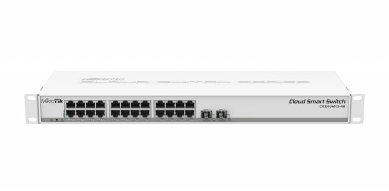 Switch MikroTik CSS326-24G-2S+RM 24 cổng Gigabit, 2 SFP+ 10G