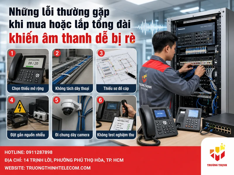 Những lỗi thường gặp khi mua hoặc lắp tổng đài khiến âm thanh dễ bị rè