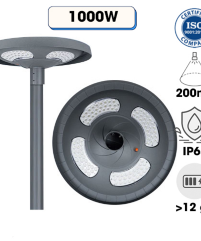 Đèn đường UFO năng lượng mặt trời T1000W Nhôm Đúc Kim Loại