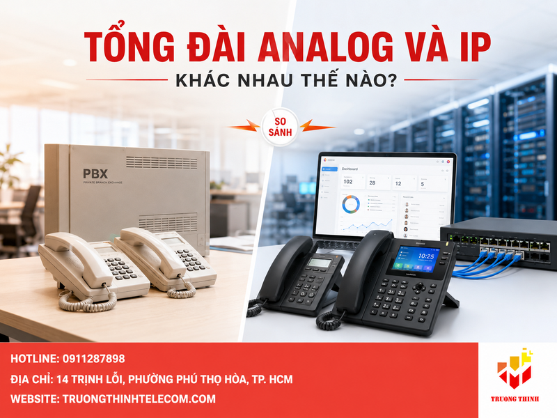 Tổng đài Analog và IP khác nhau như thế nào? Nên chọn loại nào tối ưu hơn?