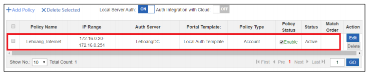 TÍCH HỢP RUIJIE GATEWAY VỚI ACTIVE DIRECTOTYDOMAIN SERVICE