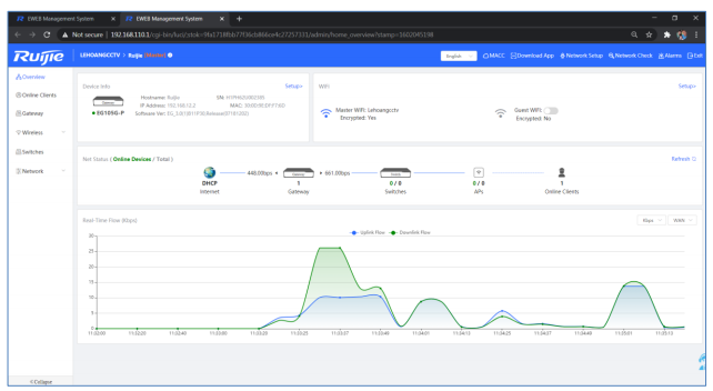 Hướng Dẫn Reyee Gateway Qua Giao Diện Web