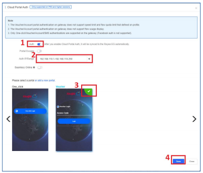 Xác Thực Wifi marking Trên Reyee Gateway
