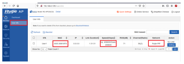 KẾT NỐI POINT TO POINT TRÊN RG-AP630 CD