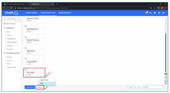 Cài Đặt Bộ Phát Wifi Reyee Qua Ruijie Cloud
