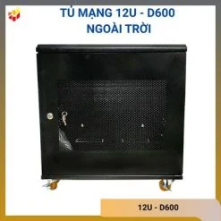 Tủ mạng 19" 12U-D600 Treo tường (Cửa Mica)