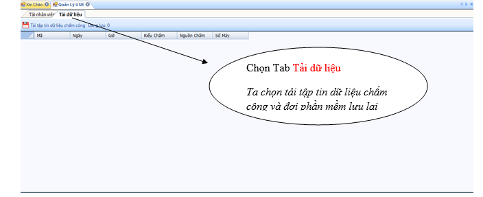 TẢI DỮ LIỆU VÀO RA TỪ USB VÀO PHẦN MỀM