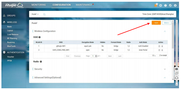 CẤU HÌNH WIFI MARKETING AP RUIJIE
