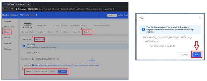 Hướng Dẫn Reyee Gateway Qua Giao Diện Web